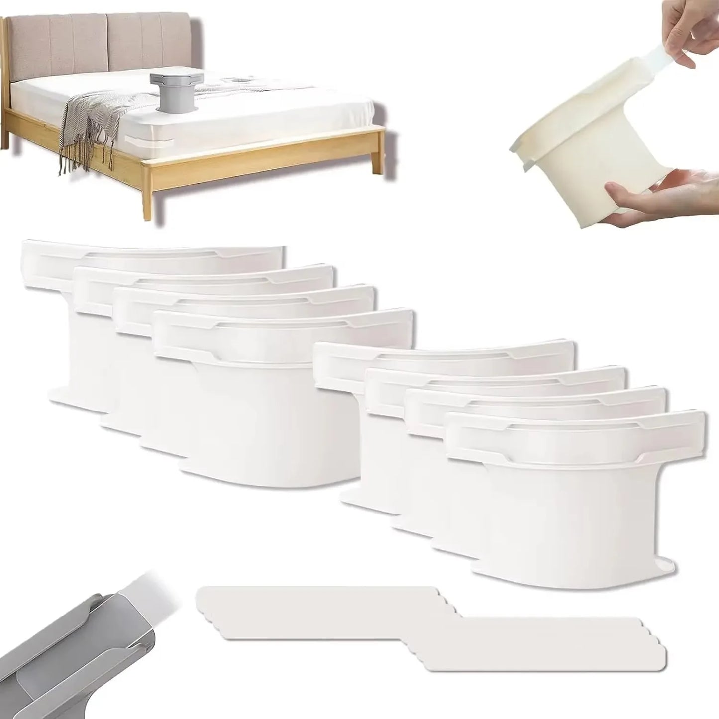Serre-draps anti-glisse – Lot de 4  / 8 (convient à tous types de matelas)